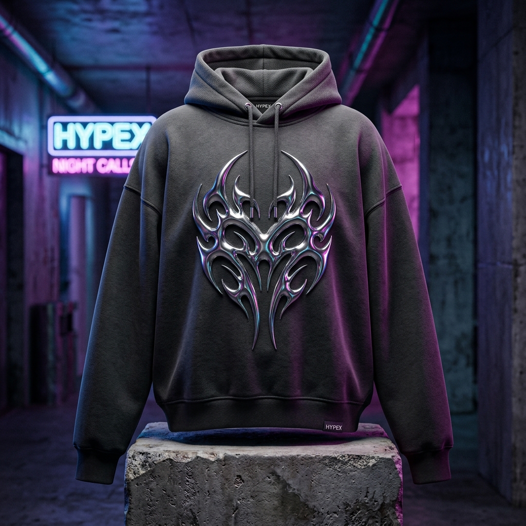 Premium Custom Cyber-Sigil Hoodie Mockup